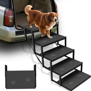 Dog Stairs for Car, Dog Steps for Car with Upgraded Load-Bearing Capacity, Dogs Stairs for Large Dogs, Pet Steps