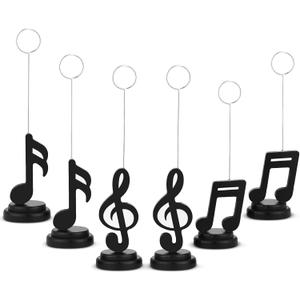Wenqik 6 Pieces Musical Note Photo Balloon Holder Table Number Place Card Holders Photo Clips Stand Music Note Decoration for Home Picture Themed Party Birthday Wedding Gifts Arts, 3 Styles