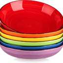 vancasso Bonita Pasta Bowls Set of 6, 50oz Large Salad Bowls for Kitchen, Corlorful Stoneware Serving Bowls Dishwasher & Microwave Safe (Warm Color)