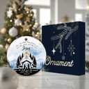 2 x Christian Nativity Ornament  and Thou Shalt Call His Name Jesus Matthew 1:21  Religious Ceramic Christmas Ornament with Holy Family Scene, Scripture Verse, and Faith-Based Holiday Dcor & Gift