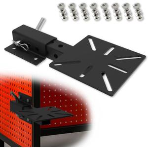 Hitch Vise Mount, Heavy-Duty Bench Grinder Stand & Trailer Hitch Vise Plate for 2-Inch Receiver, Adjustable Vise Stand for Winch Mount, Pipe Vise  Durable Hitch Accessories for Workbench & Mobile Use