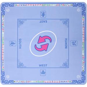 Mahjong Mat for Table, 31.5x31.5 Inch Square, Blue, Adults 36+, Tabletop Gaming Accessory