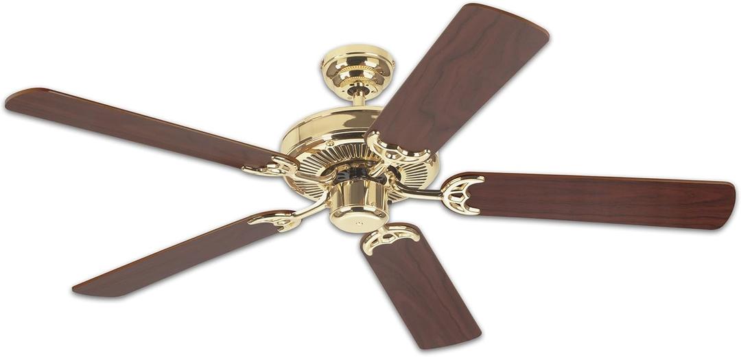 Westinghouse 7802100, Polished Brass Lighting 78021 52-Inch Contractor's Choice Ceiling Fan