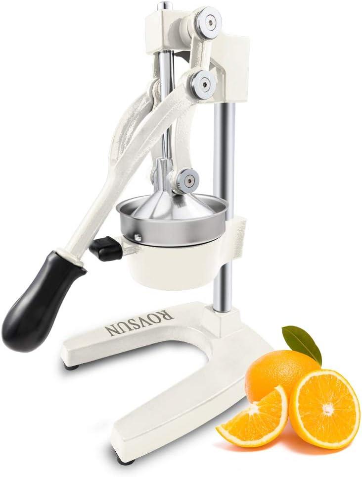 ROVSUN Commercial Grade Citrus Juicer Hand Press Manual Fruit Juicer Juice Squeezer Citrus Orange Lemon Pomegranate (White)