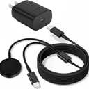 2 in1 for Samsung Watch Charge 6FT, 25W USB C Phone Charger Compatible with Galaxy Watch 8/7/6/6 Classic/5/5 Pro/Ultra/FE, 4/3/Active 2/Active/1 and GalaxyS25/24/S23 /S22/21 Note/Z Fold 7