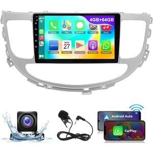 Android 13 Car Radio Stereo for Hyundai Genesis Sedan 2009-2014 Carplay and Android Auto 9 inch Touch Screen Car Stereo WiFi GPS Navigation Bluetooth Head Unit SWC + AHD Backup Camera [4+64G]
