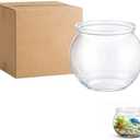 Mini Plastic Fish Bowl, Small Decorative Fish Bowl with Glass-Like Clarity, Unbreakable Acrylic Fish Bowl for Tabletop Decor, Parties, Events & Light Aquatic Use 5 pcs