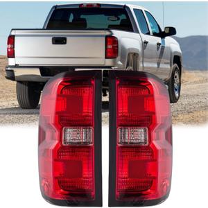 WEISIGAO Tail Lights Compatible with Chevy Silverado 1500 2500 3500 2014-2019, GMC Sierra 2500 3500 2015-2019 Rear Lamps (Smoke)