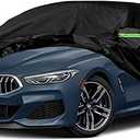 Waterproof Car Cover Compatible with 2019-2025 BMW 8 Series Coupe, 210T Custom-Fit Car Protector with Night Reflective Strips for Snow Rain Dust Protection(850i xDrive 840i G14/G15)