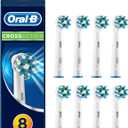 Oral-B CrossAction Toothbrush Heads Pack of 8 Replacement Refills for Electric Rechargeable Toothbrush, Mailbox Sized Pack