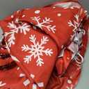 Vandarllin Red Christmas Shower Curtain, White Xmas Tree Snowflakes Red Balls Shower Curtains Set with Hooks, Winter Waterproof Fabric Bathroom Curtains Decor Home Accessories, 72 X 72 Inch Long