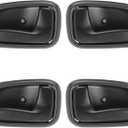 Interior Inside Front Rear Door Handle Replacement for Toyota Corolla Geo Prizm 1993 1994 1995 1996 1997, Black, Set of 4
