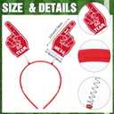 2 x Zeyune 24 Pcs Paw Print School Spirit Week Items Red