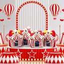 Kolldenn 24 Pcs Circus Party Favor Bags Carnival Gift Treat Bags Circus Theme Goodie Candy Totes with Handles for Carnival Themed Birthday Party Supplies