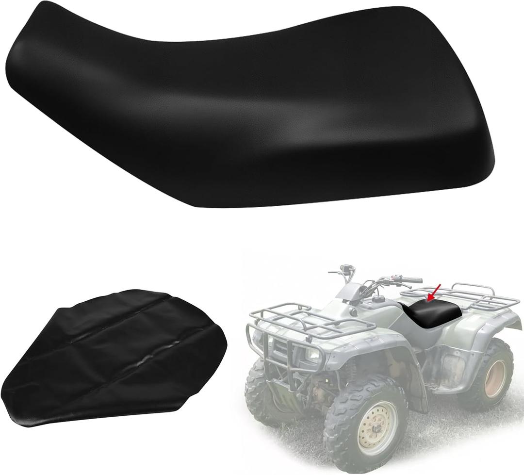 Seat Cover Compatible with Honda TRX350 Rancher 2000-2006 and Honda TRX400 Rancher 2004-2006, Heavy Duty Leather ATV Seat Cover Replacement, Black