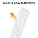 Delamu Cord Hider Wall, 63in Cord Covers for 1 Wire on Wall, Premium Cable Hider Wire Covers for Cords, Self-Adhesive Cable Cover Management, Easy Set-up Wires Hiders for TV, W0.55 H0.4in, White