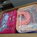 100 Packs Extra Large Toy Storage Bags with Zipper, Clear Toy Organizer Bag, 8.66 x 11.81 x 3.93 inches