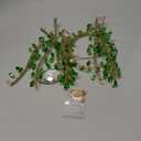 3 Pcs Crystal Suncatchers for Window Boho Decor Plant Sun Catchers Green Plants Artificial Hanging Wind Chime Sun Catchers with Chain Making Rainbow Indoor Outdoor Decor Plant Lover Gift