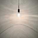 1 Light Hanging Kitchen Island Pendant Light 7.3" Clear Drum Seeded Glass Indoor Natural Wood Pendant Ceiling Light Fixtures,Black Brushed Bronze Finish Modern Farmhouse Dinning Over Sink