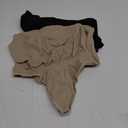 Maternity Underwear Thong Over Bump - Pregnancy Shapewear Over Belly Support Seamless Pregnant Panties for Women (XX-Large, Black/Nude)