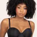 Smart & Sexy Women's Light Lined Strapless Bra (Black, L)