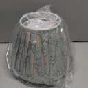 Sage Green Empire Pleated Lamp Shades Set of 2, 5" x 9" x 6.2" Small Vintage Leaves Print Fabric Lampshades for Table Lamps, Spider Fitter Replacement Lamp Shades, Assembly-Free