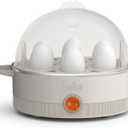 bella Electric Egg Cooker, 7 Eggs Capacity Tray, Single Stack, for Poached, Scrambled, Hard, Medium & Soft Boiled Eggs, Omelets and Steamed Dumplings, Auto Shutoff, 360 Watt, Oatmilk