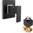 SKOWLL Single Function Shower Handle Valve Trim Kit, Wall Mount Tub Control Valves, Rough-In Single Handle Oil Rubbed Bronze Shower Valve