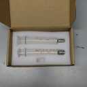 2Pack 5ml/cc Glass Syringe With Metal Luer Lock and Caps for Liquid, Borosilicate Glass Syringe for Oil or Glue Applicator,No Needle