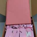 Zhanmai 100 Pcs 4.7 x 2.4 x 3.9 Mini Gift Bags Bulk with Tissue Paper Kraft Paper Bag with Handle Gift Tag for Birthday Party, Valentines Day, Baby Shower, Wedding, Mother's Day (Pink)