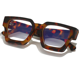 Livho Square Thick Frame Glasses for Women Men Fashion Blue Light Glasses Trendy Chic Computer Eyeglasses