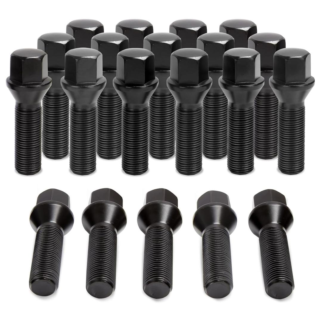 SUCOSO 20pcs M14x1.25 Extended Lug Bolts for 328i I3 335i I8 M2 M3 M4 M5 F80 F10 X2 X4 X6 Mini,40mm Shank Length Tuner Conical Seat Aftermarket Wheel Lug Bolts for BMW Series(NOT OEM)