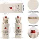 3 x Funny Teacher Gifts Teacher Appreciation Gifts Graduation Retirement Gift for Math Science Music Dance teacher Wine Bag