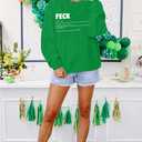 2 x SFHFY Women St. Patrick's Day Sweatshirts Shamrock Sweater Funny Irish Ireland Sayings Long Sleeve Shirt Tops (Green, S)