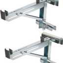 MYOYAY Short Body Ladder Jacks 1 Pair for Stages Up to 20 Inch Width, Silver
