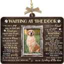 2 x Dog Memorial Photo Ornament – Waiting at the Door – Three Layer Wooden Plaque – Pet Memorial Gifts for Dogs – Bereavement Gifts for Grieving Pet Owners – in Remembrance Ornament with Photo Slot