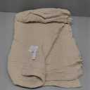 EMME Cotton Throw Blanket for Couch Soft Muslin Blankets 50"x60" Lightweight Breathable Blanket Light Tan All Season Gauze Blanket