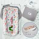 Joyful Journeys Baby Lounger - 2 in 1 Infant Lounger Baby Nest/Diaper Organizer - 100% Cotton Baby Lounger Pillow - Portable Baby Lounger Travel Bed - Newborn Essential - 0-18 Months (Green Avocado)