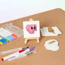 HICFRWE Magic 3D Foam Texture Painting Kit 56 Pcs Puffy Painting Kit Included 12 Colors Acrylic Maker Pen, 2 Water Brush Pen, 3D Drawing Magic Canvas Sponge, Christmas Stocking Stuffers Gifts