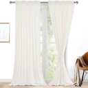 Velvet Curtains 52W x 108L, white