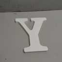 AOCEAN 12 Inch White Big Wood Letters Unfinished Wooden Letters for Wall Decor Decorative Standing Letters Slices Sign Board Decoration for Craft Home Party Projects (Y)