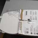 KOHLER 20111-0 Brevia, Slow Close Toilet Seat, Round Toilet Seat, Grip-Tight Bumpers Quick-Attach Hardware, White