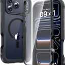 Diaclara Magnetic Designed for iPhone 17 Pro Max Case Full Body Bumper,[Compatible with MagSafe] Military Drop Proof Cover with Built-in Touch Sensitive Anti-Scratch Screen Protector, Black