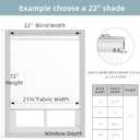 ChrisDowa Cordless Roller Shade Blackout White Blinds for Windows Thermal Insulated Rolled Up Shades with Spring System UV Protection Fabric Total Blackout Blinds for Home Office (27"W x 72"H, White)