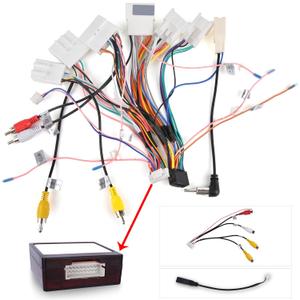 NHOPEEW Radio Wiring Harness Adapter Connector Compatible with Toyota Camry Pruis RAV4, Toyota Radio Wire Harness 16Pin Wiring Harness Kit Plug and Play with Canbus and RCA Cable & Original USB Cable