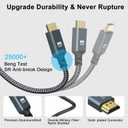 Twozoh HDMI Extension Cable 15FT, HDMI Male to Female HDMI Cord, HDMI 2.0 Cable Adapter Support 4K@60Hz 3D HDR
