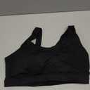 RUNNING GIRL High Impact Sports Bras for Women,Racerback Running Bra Workout Crop Tank Tops Longline Sports Bra Push up (X-Large, D-black)