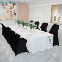 HAINARverS Folding Chair Covers,100PCS Upgrade Universal Fitted Stretch Spandex Chair Cover Protector for Wedding,Party,Banquet, Celebration (Black, 100 PCS)