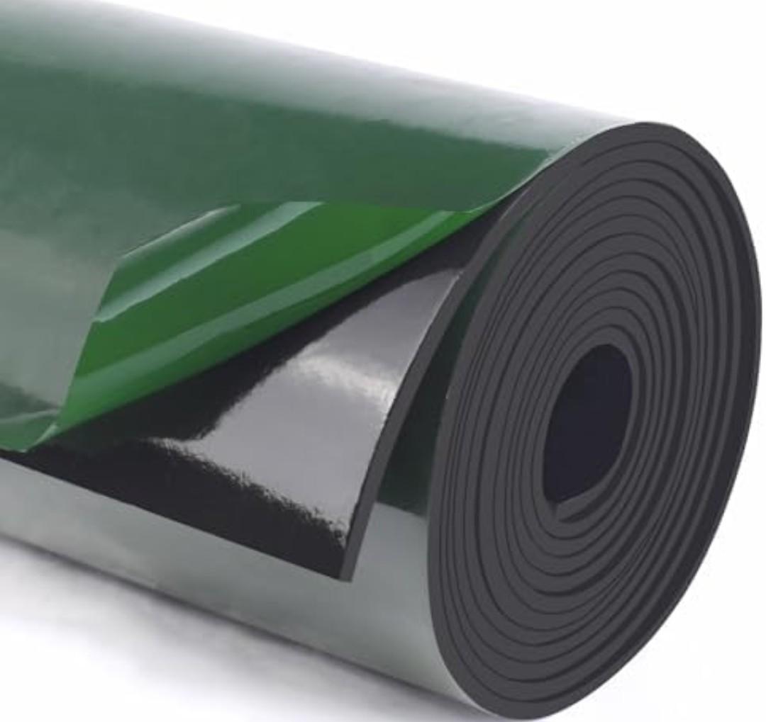 HooTown Adhesive Solid Rubber Strips, 12” Wide x 1/16" Thick x 36" Long Self Neoprene Rubber Sheets Rolls with Adhesive Backing for DIY Gaskets, Pads, Sealing, Liner, Weather Striping, Seals, Crafts