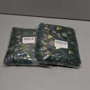 2 x Fur Table Runner,Table Runners 14x72 Inches,Snow Table Runner,Green and Gold Print Decorations for Party Birthday Friends Giving Wedding Dinning Table (Green)